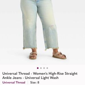 ISO: Universal Thread Women's High-Rise Ankle Jeans size 18- Light Blue